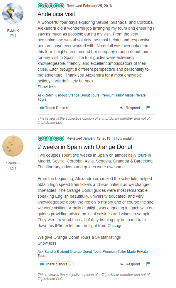Private Tour Review from TripAdvisor
