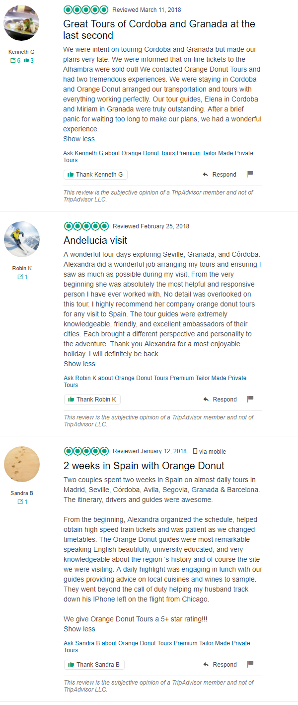 Private Tour Review from TripAdvisor