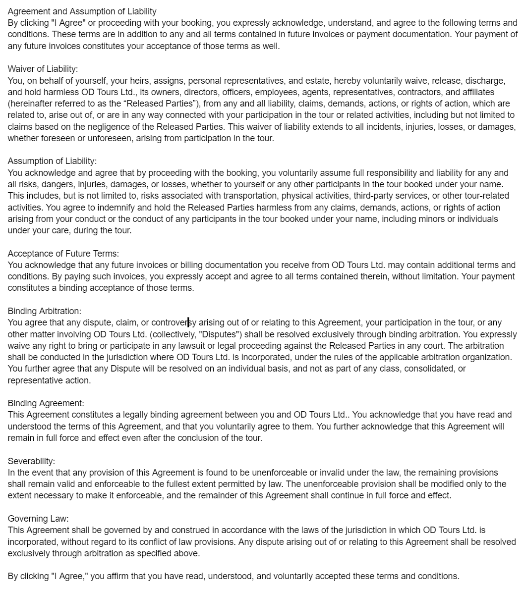 Terms and Conditions